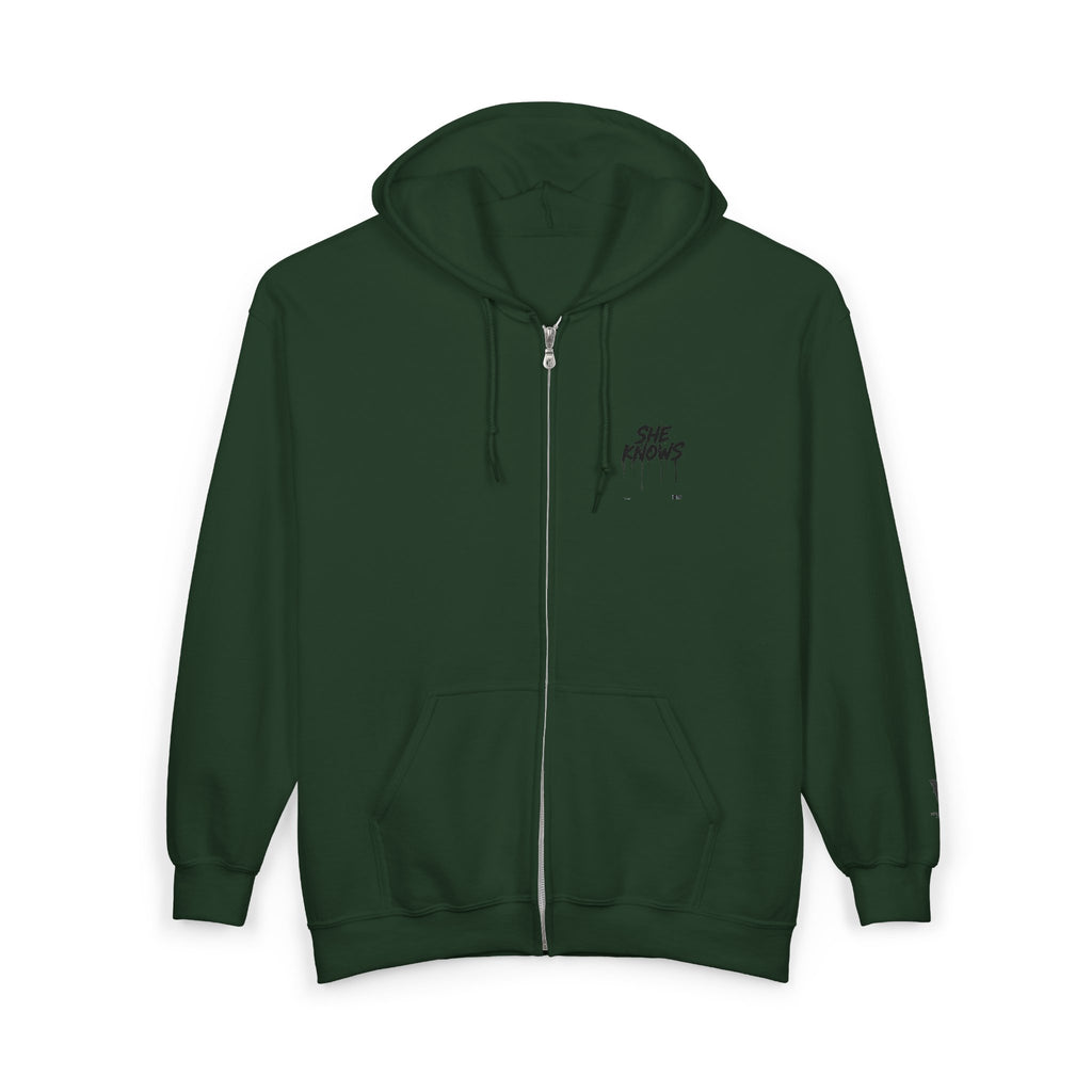 She Knows Full Zip Hoodie